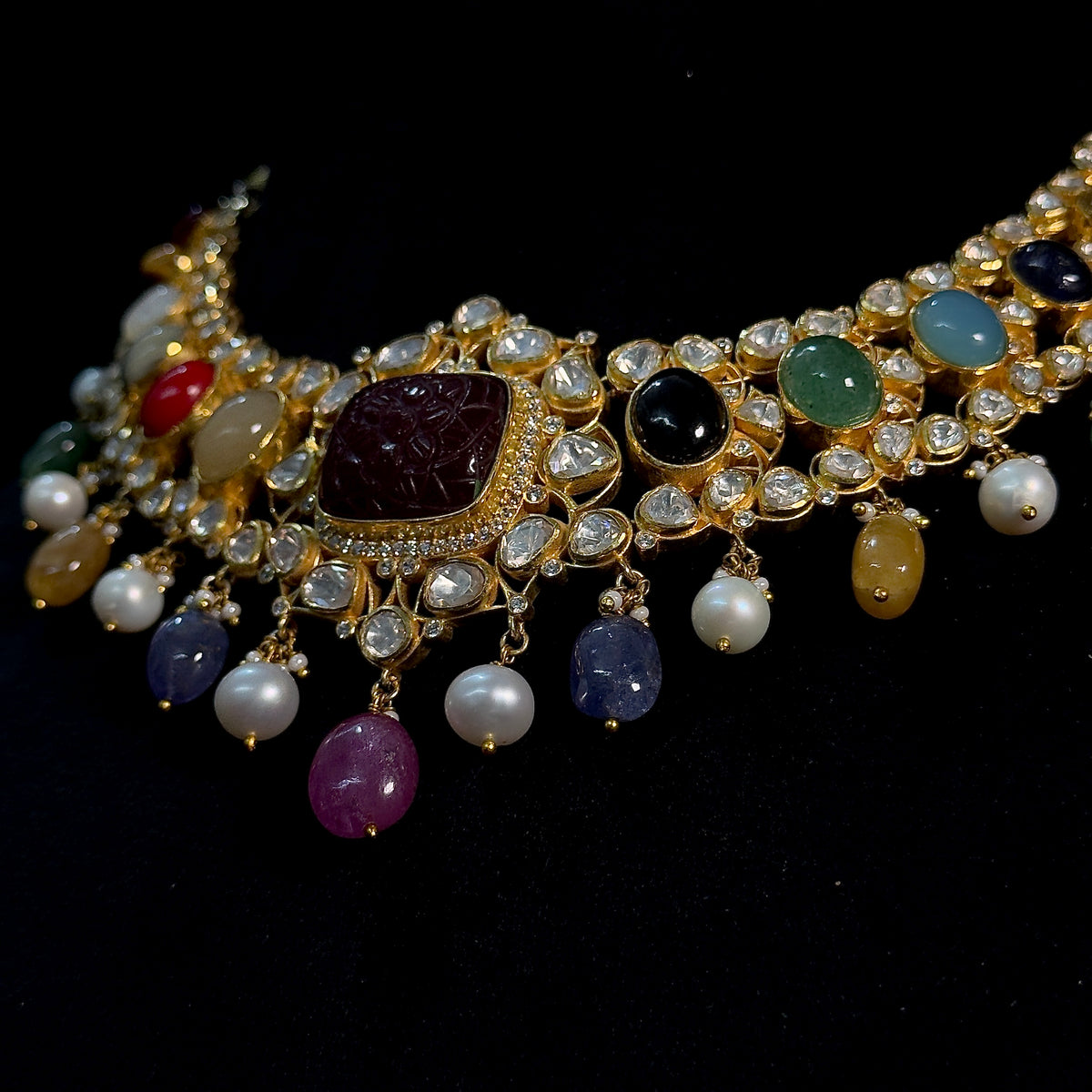 Navratan Polki Necklace
